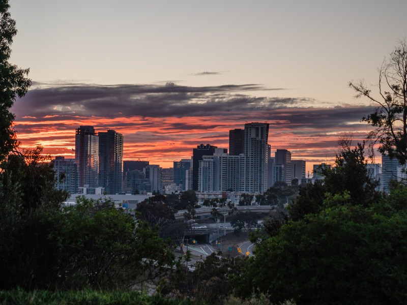 View of downtown from Golden Hill Park on Nov. 17, 2023.