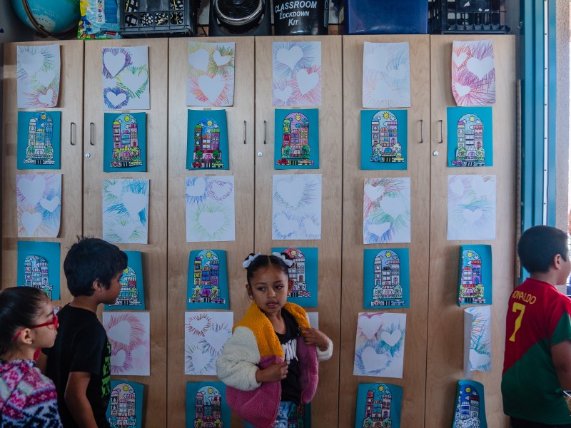 “Believe In Yourself” artwork at Edison Elementary School in City Heights on Feb. 15, 2024. / Ariana Drehsler for Voice of San Diego
