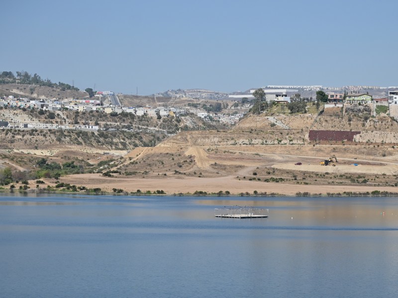 A view of the Abelardo L. Rodríguez Dam reservoir in Tijuana, Mexico on Friday, Aug. 23, 2024. / Photo by Carlos A. Moreno for Voice of San Diego